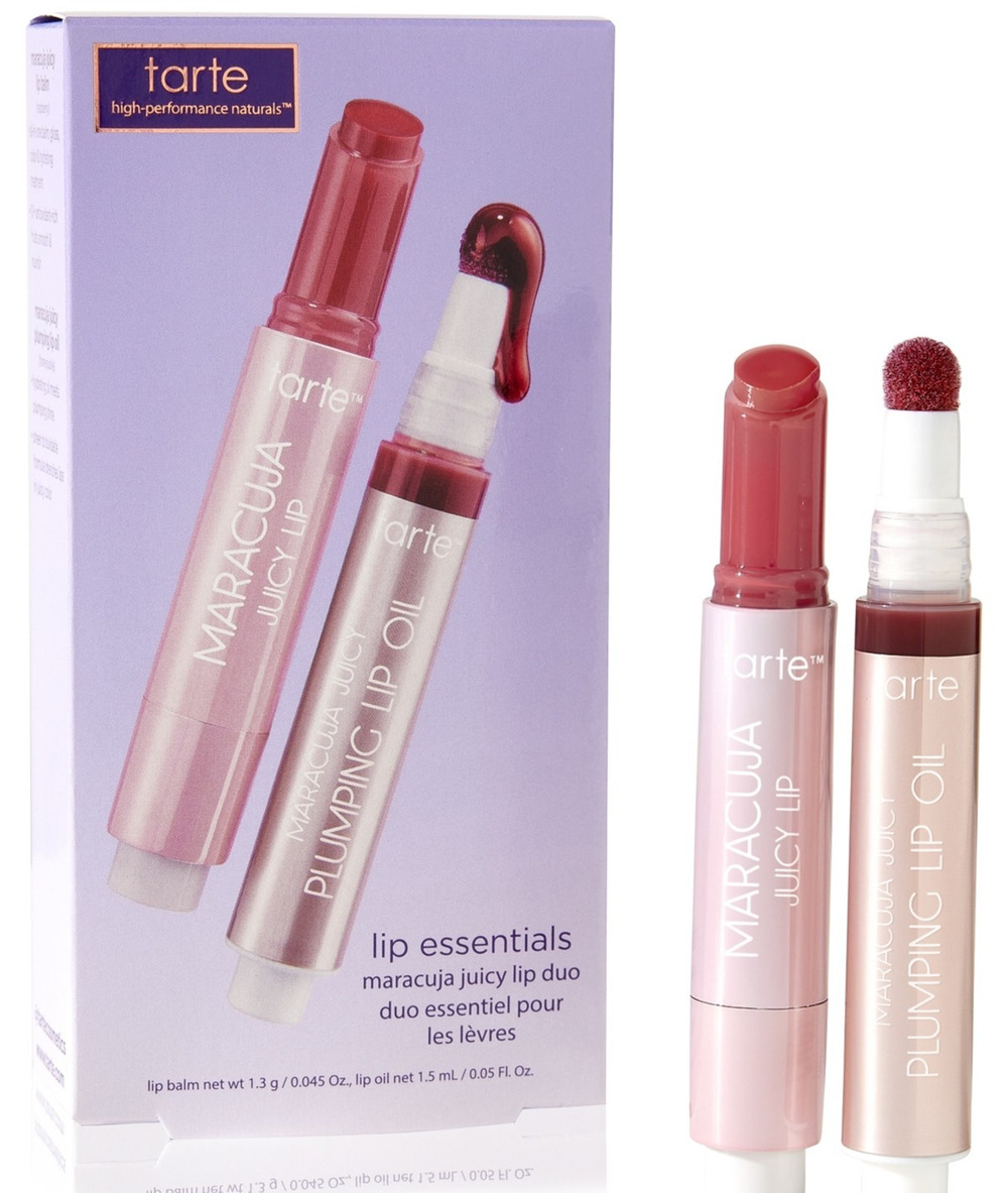 Tarte 2-Pc. Lip Essentials Maracuja Juicy Lip, Balm: Raspberry Oil: Honeysuckle